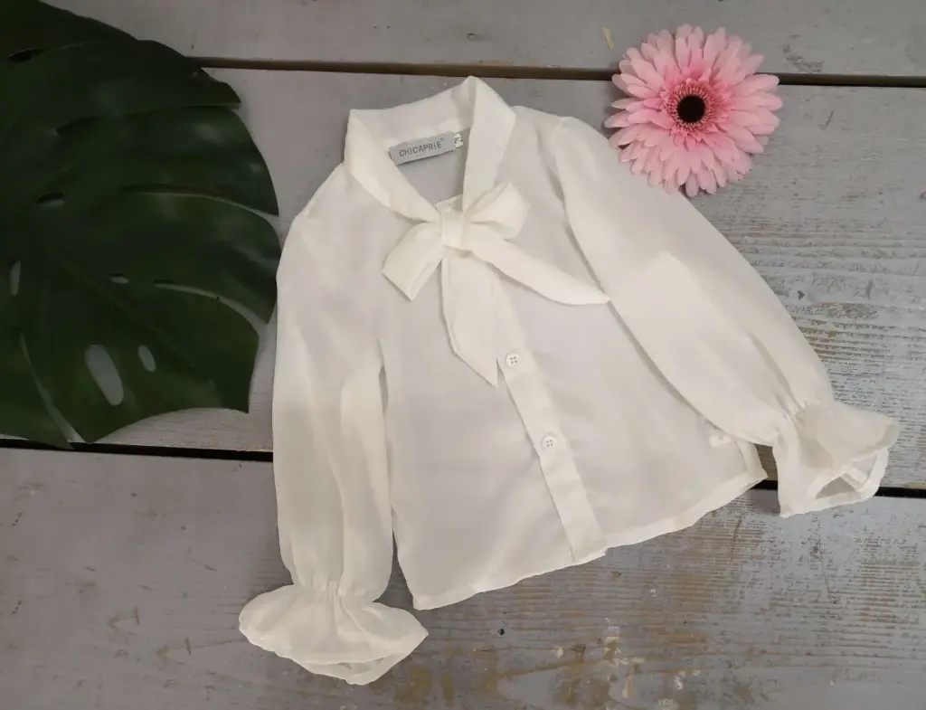 CHICAPRE - Chemisier Blanc Col Lav