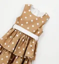 IDO - ROBE Beige à Pois