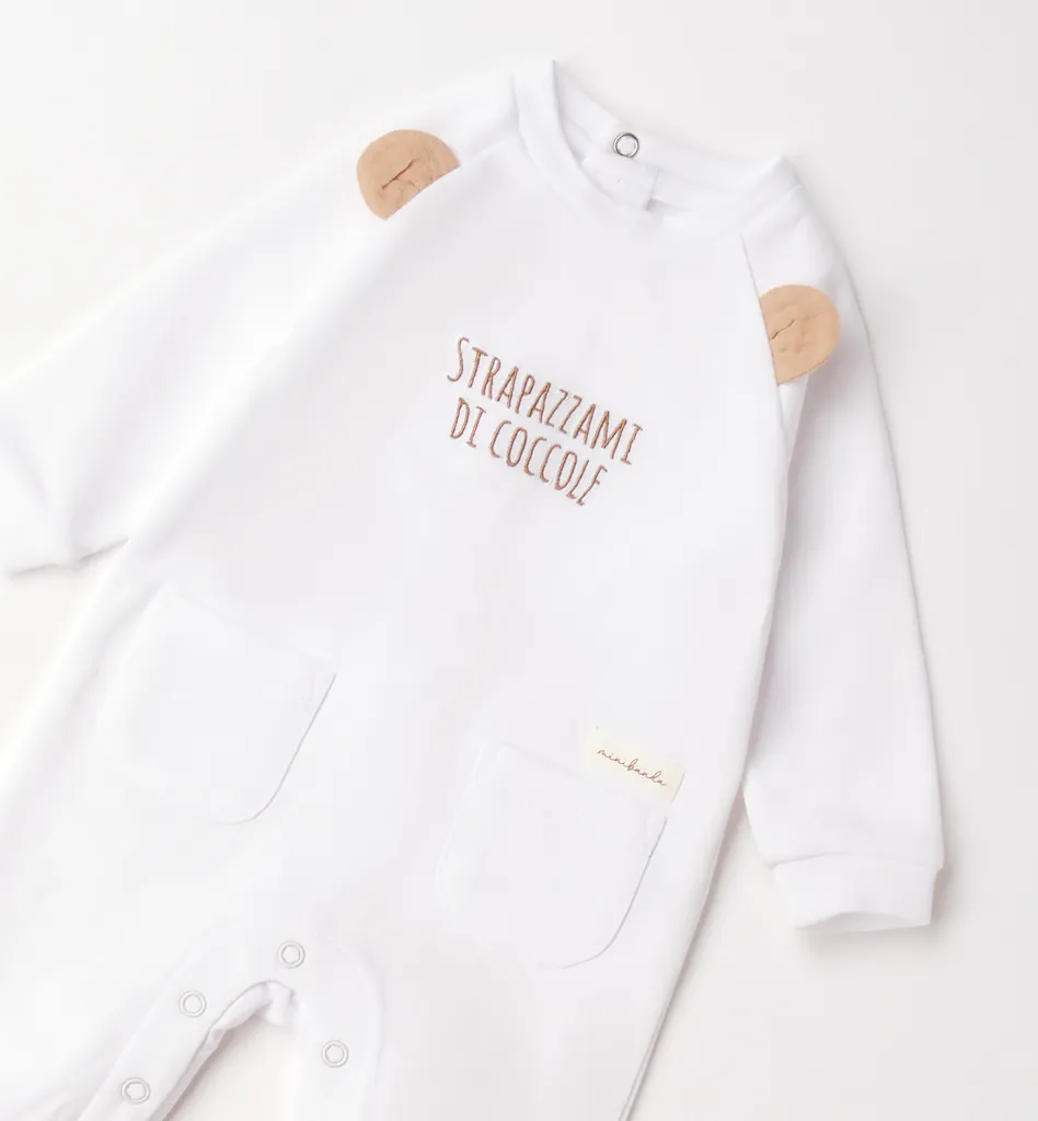 MINIBANDA - Pyjama écru oreille ourson