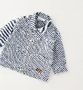 MINIBANDA - VESTE DENIM lignée Bleue-blanc