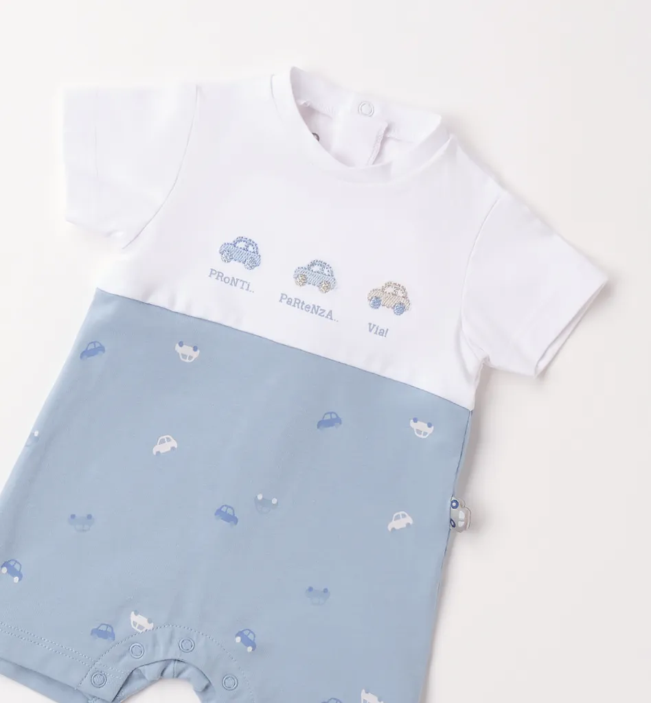 [4.G062.00] IDO - COMBI-SHORT Azur/blanc (1 mois)