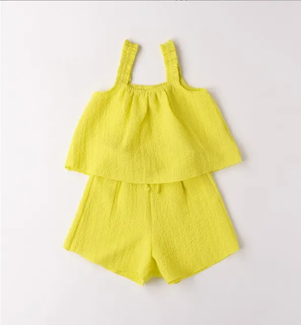 IDO - ENSEMBLE BLOUSE + SHORT Vert Acide