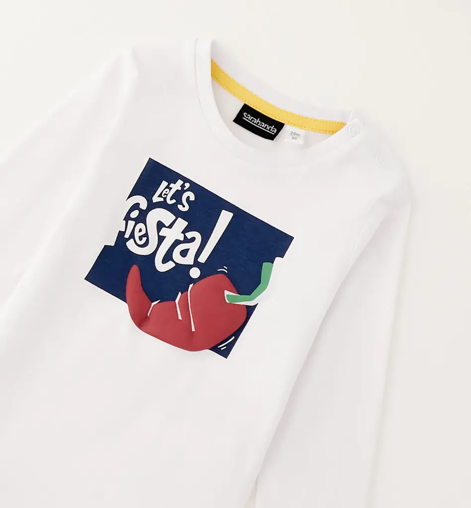 [0.G023.00] SARABANDA - T-SHIRT Blanc Piment (24M)