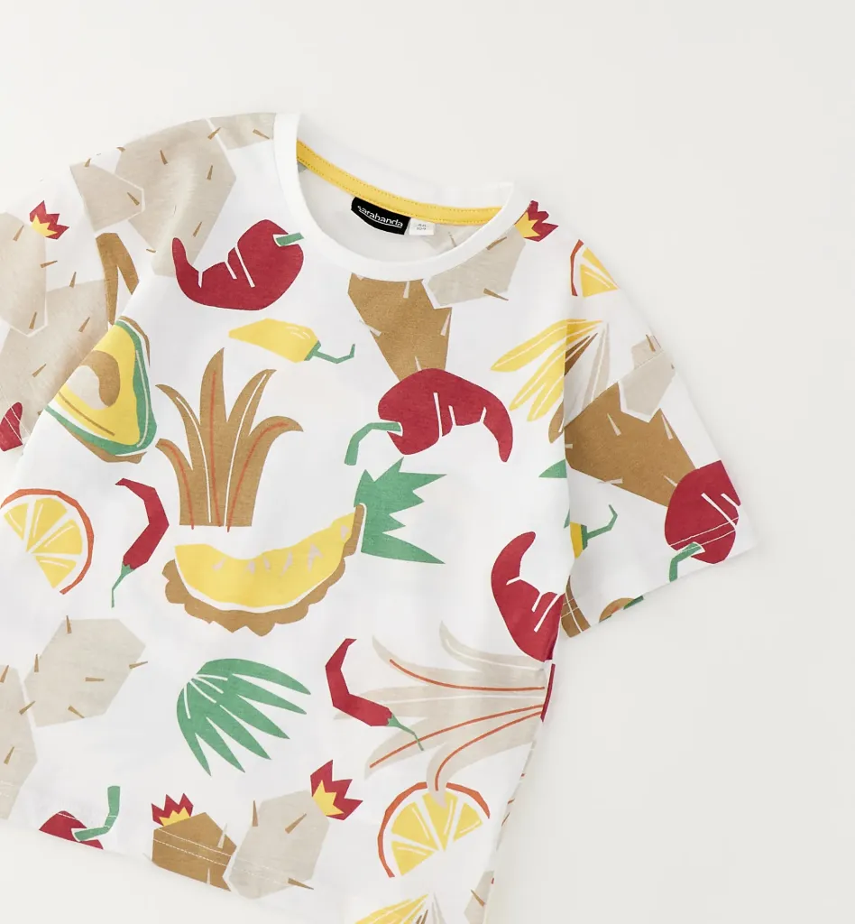 [0.G039.00] SARABANDA - T-SHIRT Blanc Piment & co (2A)