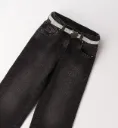 IDO - PANTALON LARGE Noir + Ceinture