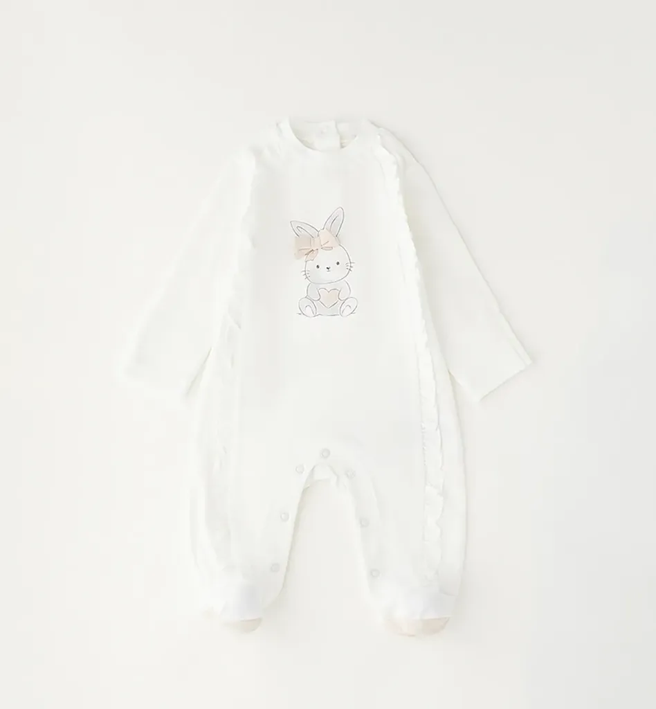IDO - PYJAMA BB écru lapin Nœud