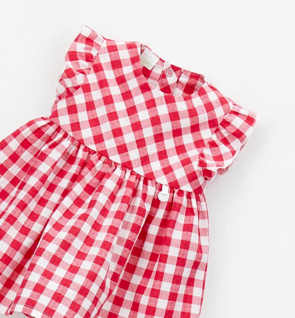 IDO - ROBE Vichy Rouge & Blanc