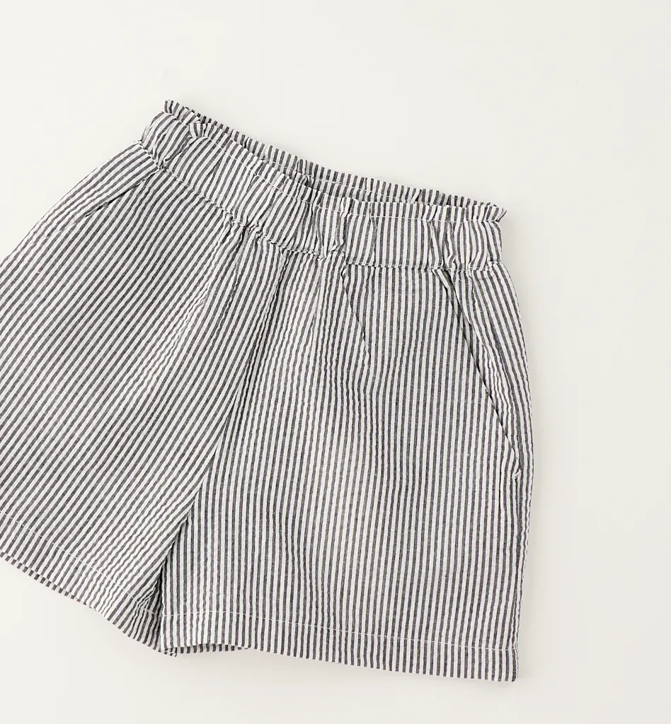 [4.G520.00] IDO - SHORT ligné Gris Bleu & Blanc (24M)