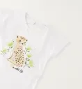 IDO - T-SHIRT Blanc Léopard