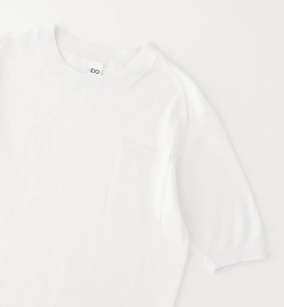 IDO - T-SHIRT MAILLE Blanc (S (8A))