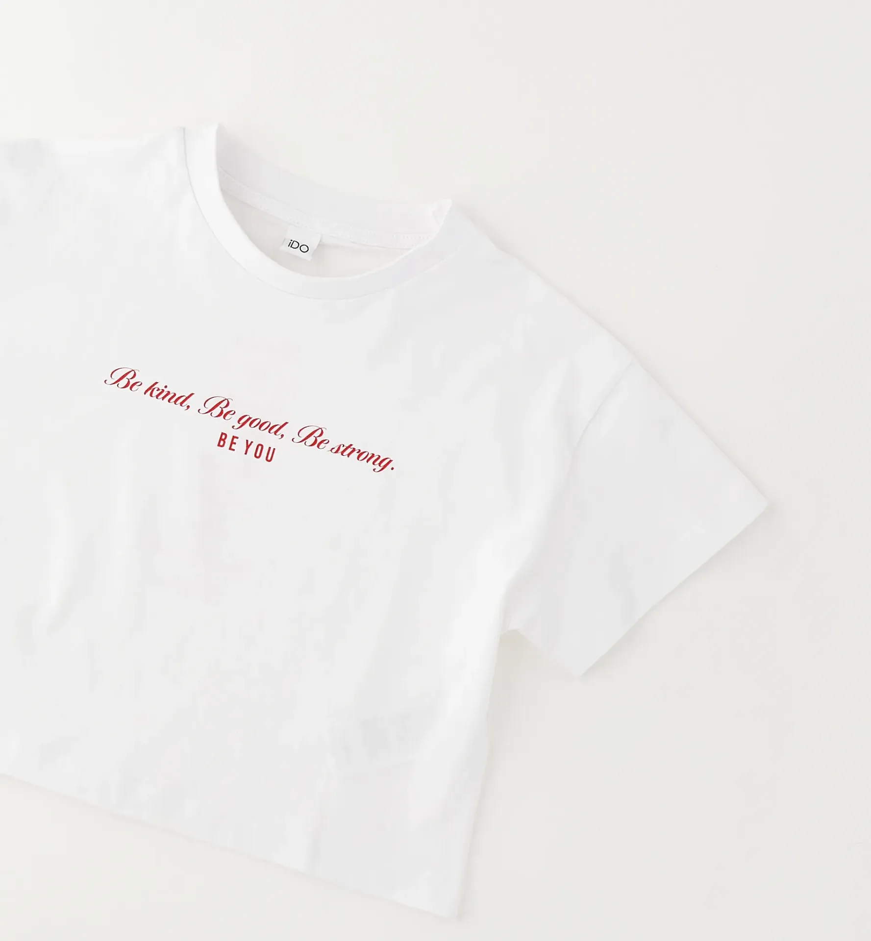 IDO - T-SHIRT OVERSIZE  Blanc & rouge