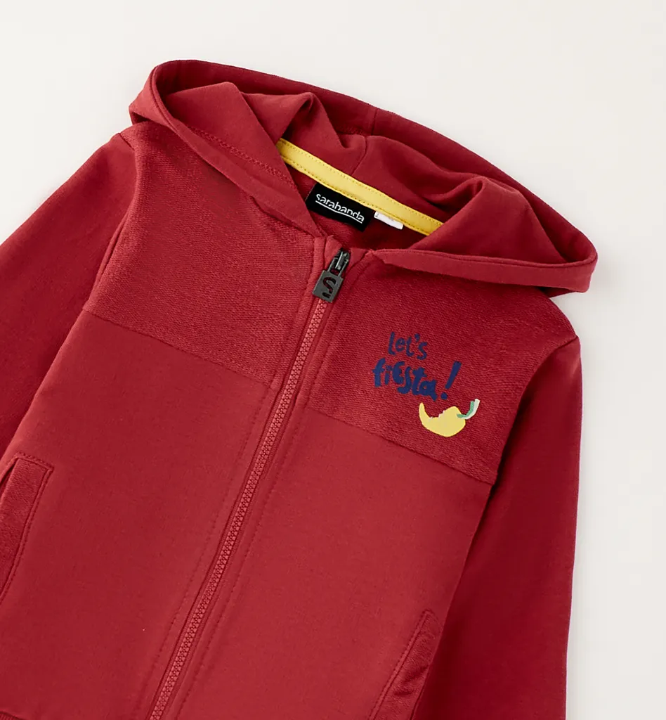 [0.G024.00] SARABANDA - GILET ZIPPÉ Rouge piment (24M)