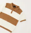 SARABANDA - T-SHIRT en maille Beige & Camel