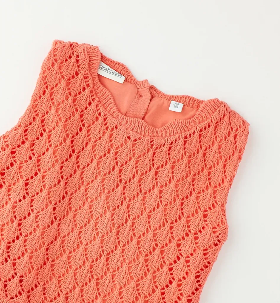 [0.G376.00] SARABANDA - BLOUSE crochet Corail (2A)