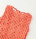 SARABANDA - BLOUSE crochet Corail