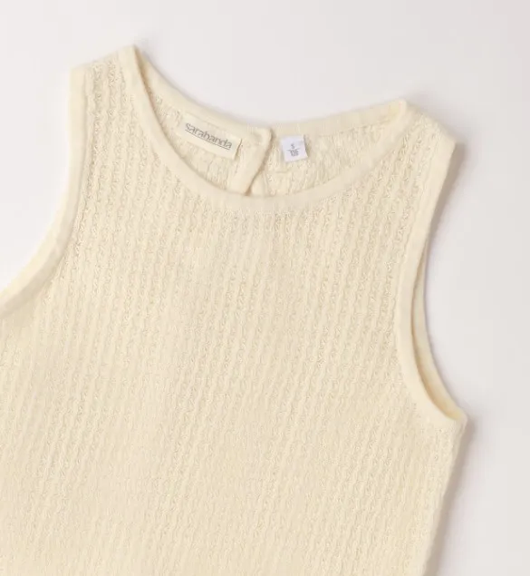 [0G503.00] SARABANDA - Blouse Maille Beige dos -nu (S (8A))