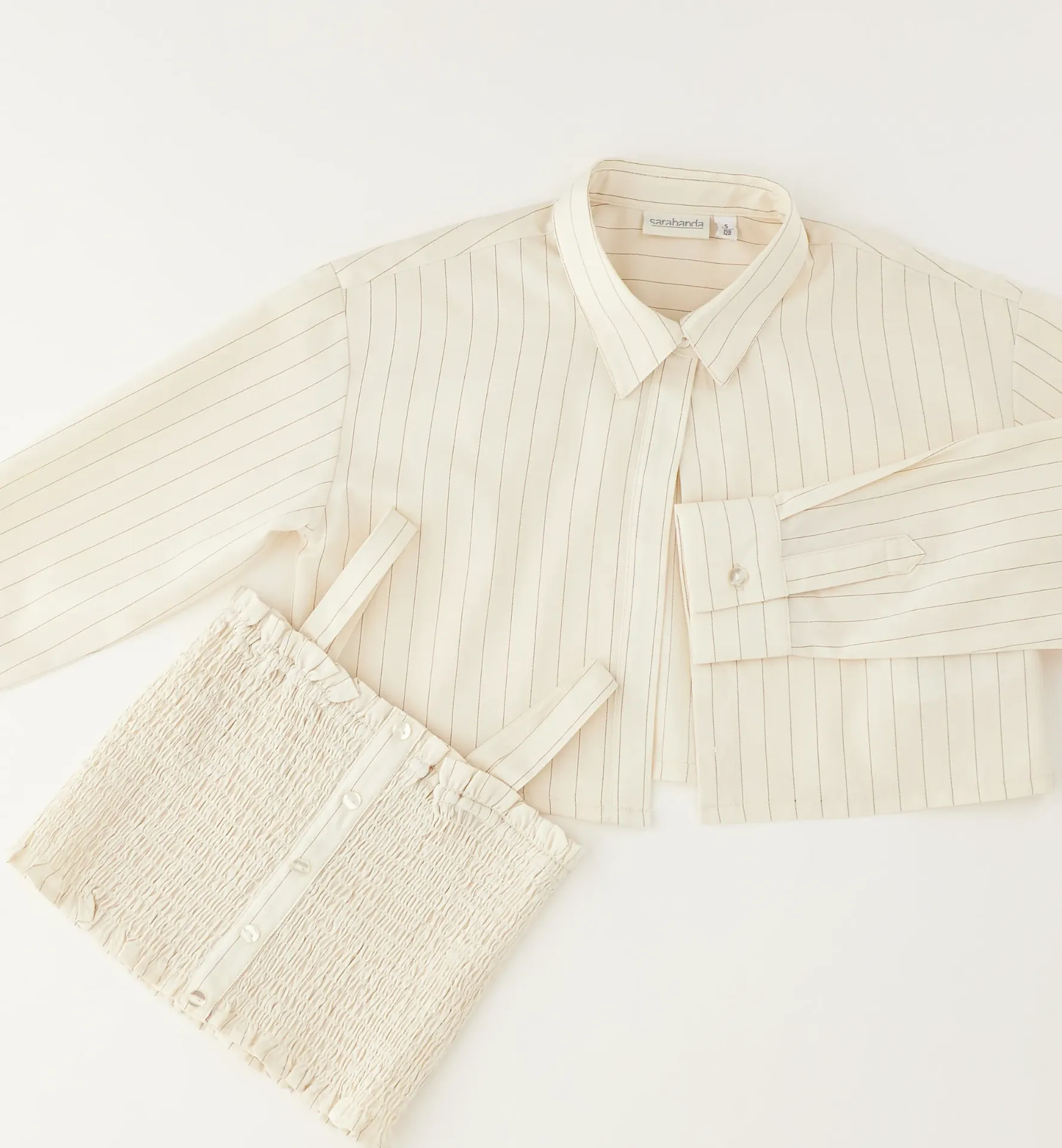 SARABANDA - CHEMISE + TOP Beige Ligné