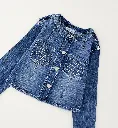 SARABANDA - VESTE DENIM STRASS poche
