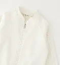 SARABANDA - VESTE Zippée Latte dentelle