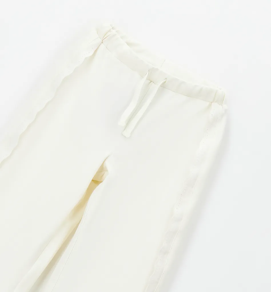 SARABANDA -PANTALON Latte dentelle