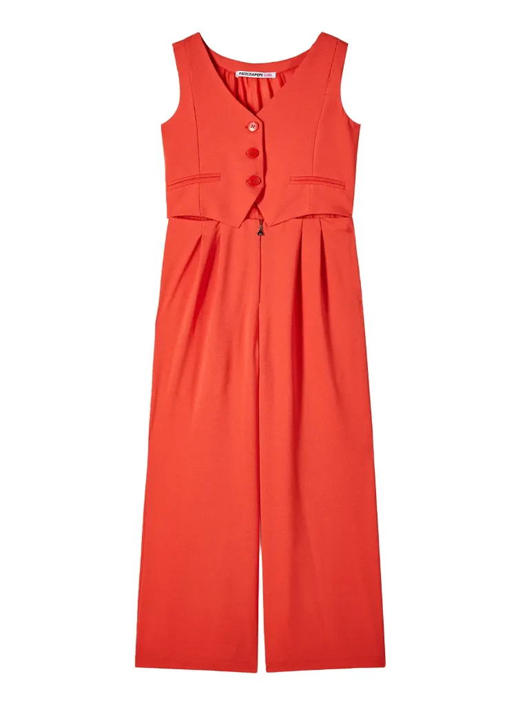 [7T0024A555] PATRIZIA PEPE - COMBI-PANTALON Rouge (M(8ans))