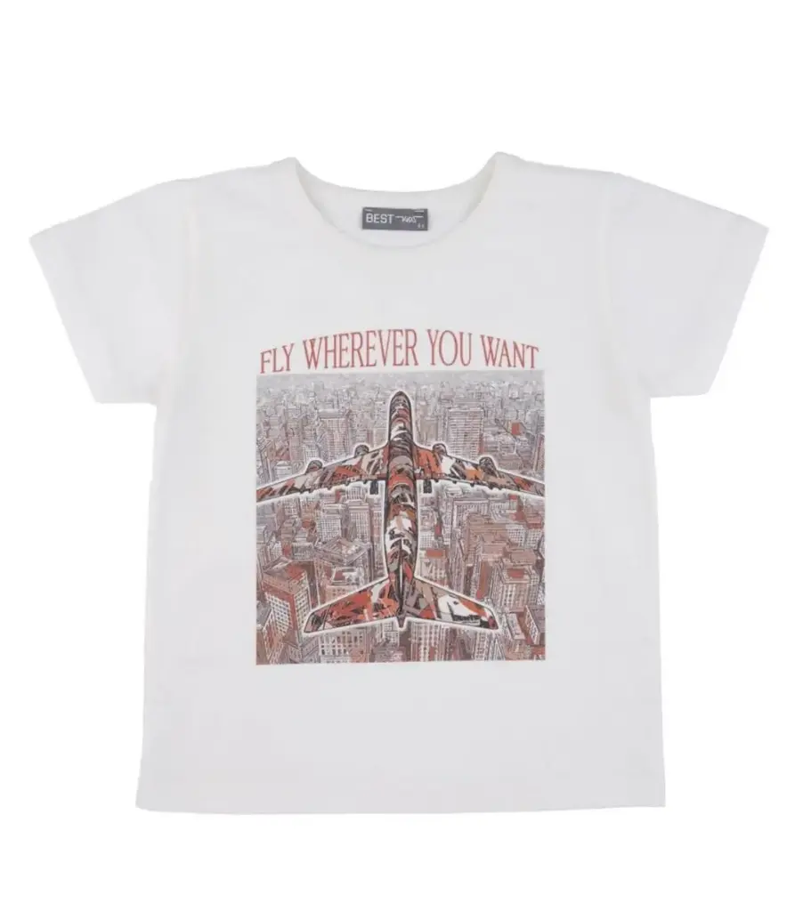 [12512] LARA - T-Shirt Garçon avion (5ans)