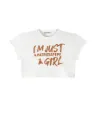 PATRIZIA PEPE - T-SHIRT Blanc "My outfit Caramel"