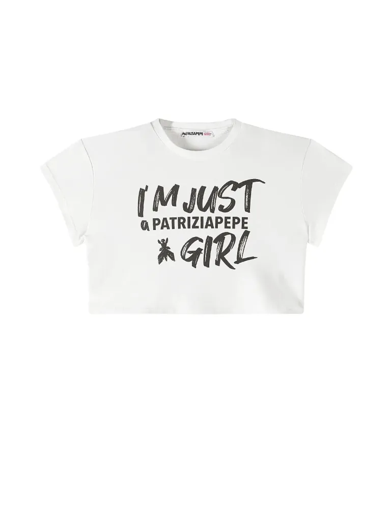 [7M0991J331W427] PATRIZIA PEPE - T-SHIRT Blanc "My outfit Noir" (S)