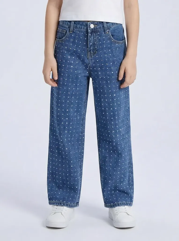 MINI MIGNON - JEANS STRASS BLEU