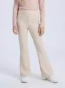 MINI MIGNON - PANTALON FLARE BEIGE
