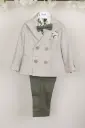 BUFI - Costume garçon  5pces - Beige/kaki/fleur