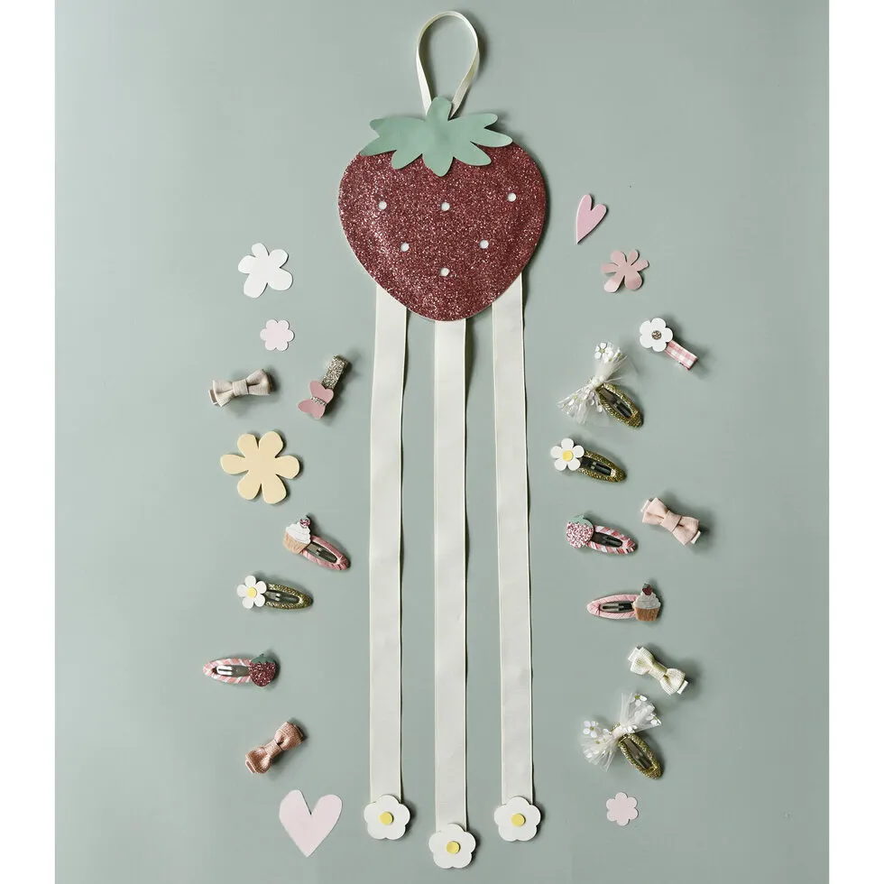 [CH115P] ROCKAHULA - SWEET STRAWBERRY 3 RIBBON CLIP HANGER