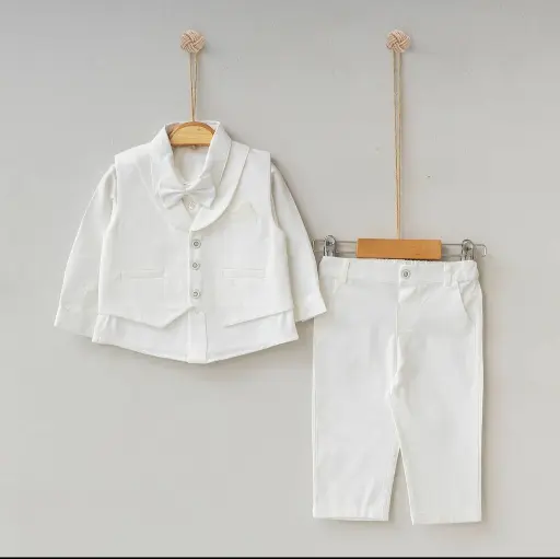 LARA - Costume 4Pces Blanc Bébé (OMNIS PURA)