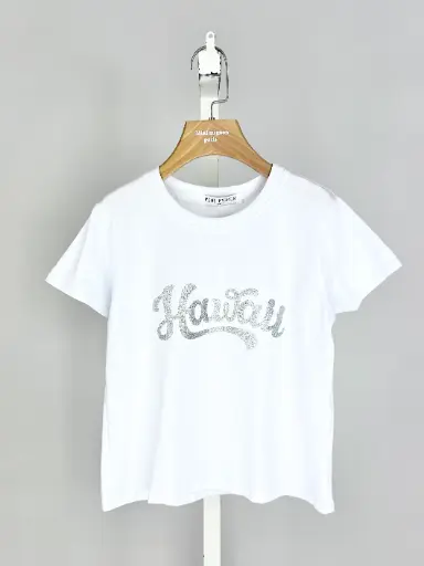 [TS152S] MINI MIGNON - T-shirt Hawaï Argent