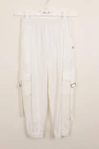 ALICE PI - Pantalon ivoir à poche