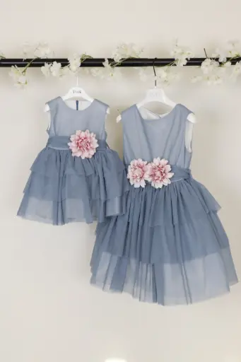 [B0460AB] BUFI - Robe en voile Bleue -4A
