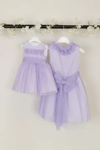 [B0462AB] BUFI - Robe en Voile Mauve - 4A