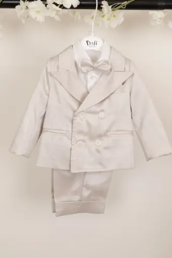 BUFI - Costume garçon 5pces (Short) - Beige Irisé