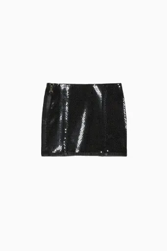 PATRIZIA PEPE - Jupe denim à sequin Noir