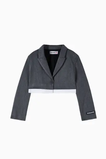 PATRIZIA PEPE - VESTE  courte Gris mélangé
