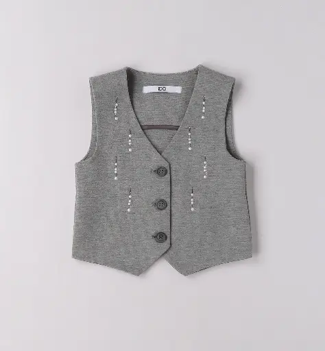 IDO - GILET SS MANCHES Gris Perle 