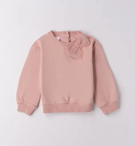IDO - Sweat Fille avec Nœud Rose