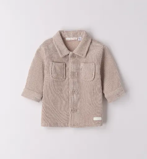 MINIBANDA - Chemise Velours cotelé Tortora