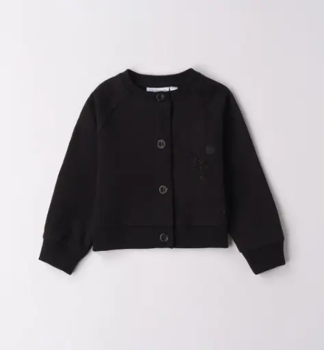 SARABANDA - Cardigan Noir Cœur Strass 