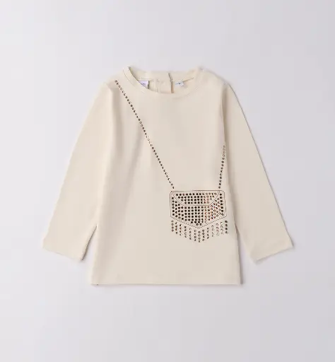 SARABANDA - T-Shirt écru Sac Strass