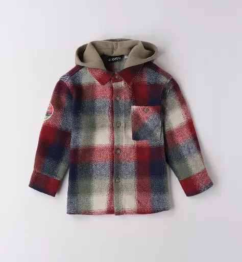 SARABANDA - Chemise/Veste à Carreaux avec capuche