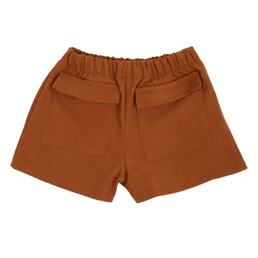 MAGIL - Fille - Bermuda velour Bruciato