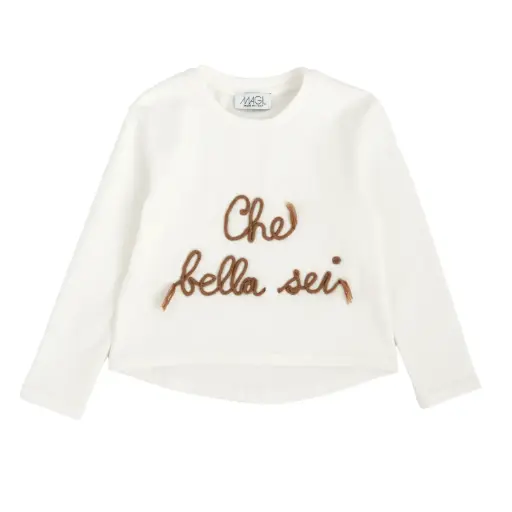 MAGIL - Fille - Blouse Ecru "Che Bella Sei"