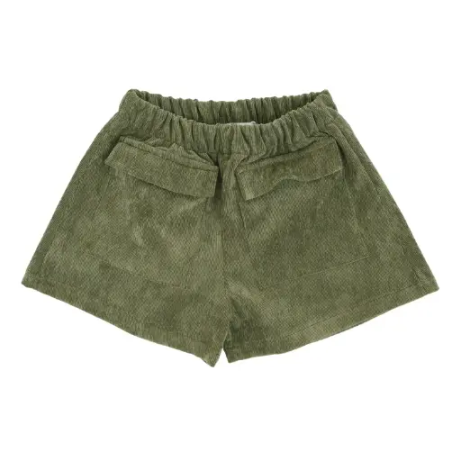 MAGIL - Fille - Bermuda velour Vert 