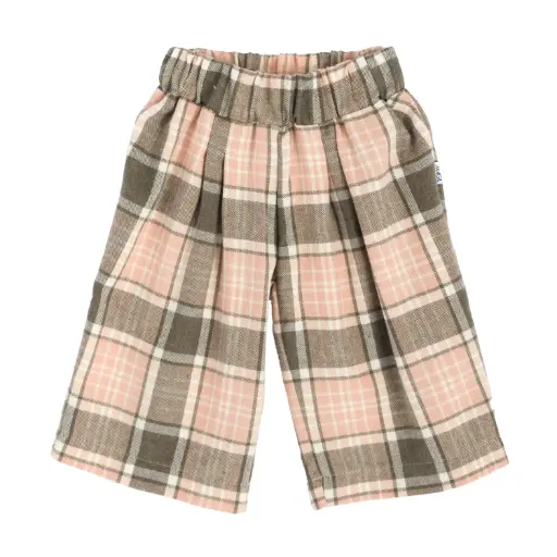 MAGIL - Fille - Pantalon Carreaux Rose /vert